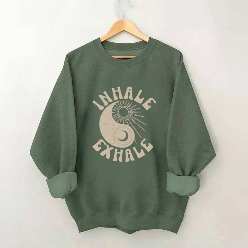 Ying Yang Yoga Just Breathe Sweatshirt