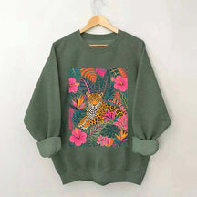 Tiger Floral Jungle Animal Sweatshirt