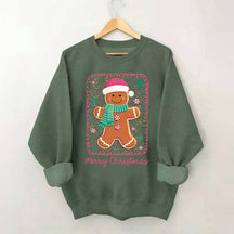 Preppy Gingerbread Merry Christmas Sweatshirt