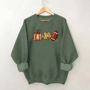 Fall Football Pumpkin Graphic Sweatshirt