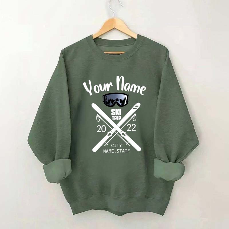 Personalized Snow Trip Sweatshirt