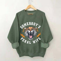 Trendy Feral Wife Leopard Sweatshirt