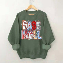 Baseball Coquette Bow Game Day Sweatshirt