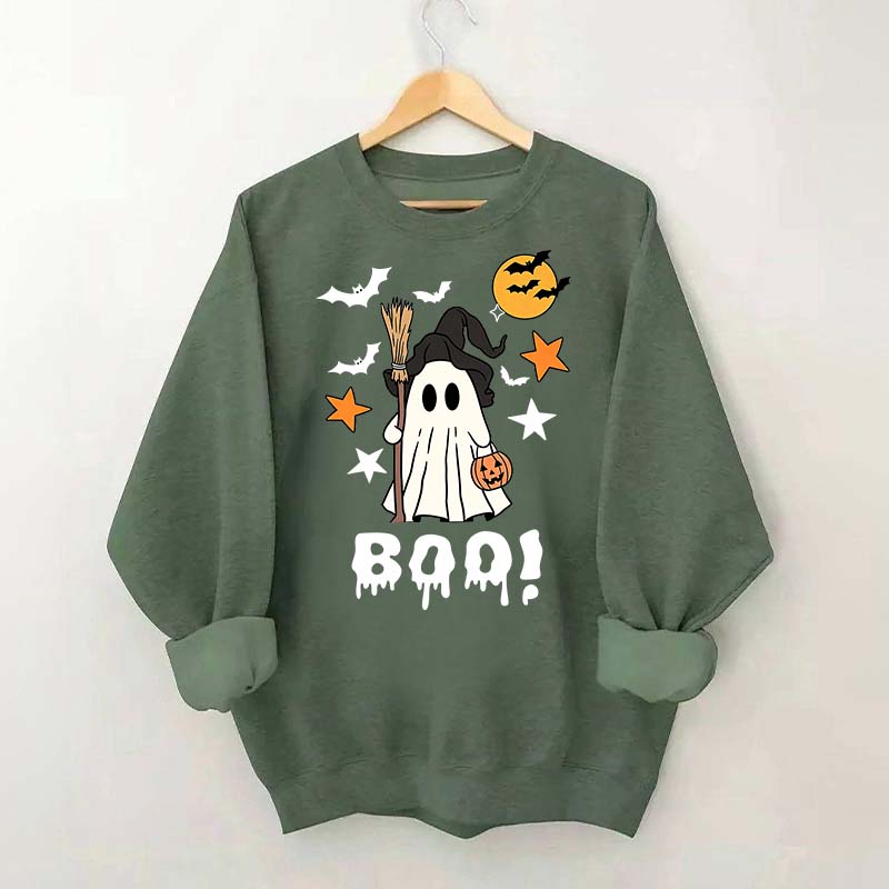 Halloween Boo Ghost Spooky Fall Sweatshirt