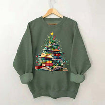 Christmas Book Tree Xmas Lover Sweatshirt