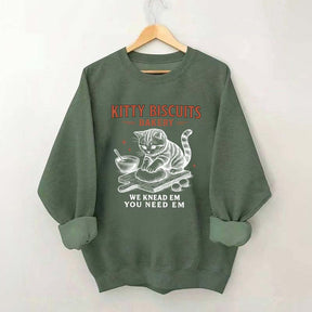 Sourdough Bread Kitty Biscuit Sweatshirt