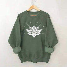 Lotus Burst Strappy Yoga Lover Sweatshirt