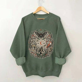 Forest Friends Cryptid Mothman Bigfoot Sweatshirt