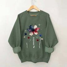 USA 250th Anniversary Floral Sweatshirt