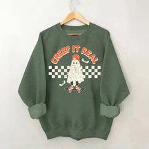 Retro Ghost Creep It Real Halloween Sweatshirt