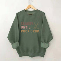Retro Classy Until Puck Drop Sweatshirt