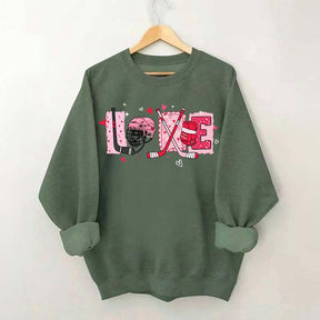 Hockey Valentine Heart Sweatshirt
