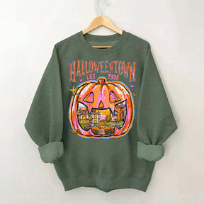 Comfort Colors Halloween Town Pumpkin Sweatshirt