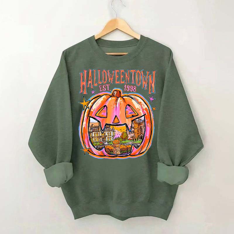 Comfort Colors Halloween Town Pumpkin Sweatshirt
