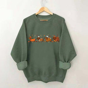 Cute Wiener Dog Turkey Costume Halloween Sweatshirt
