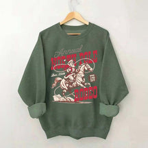 Annual North Pole Rodeo Western Christmas Sweatshirt