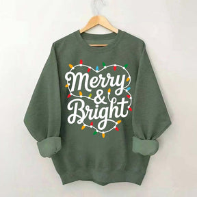 Merry & Bright Holiday Christmas Sweatshirt