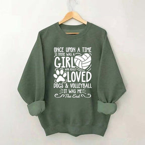 A Girl Who Really Loved Dogs and Volleyball Sweatshirt