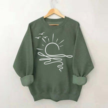 Boho Sun Ocean Trendy Beach Sweatshirt