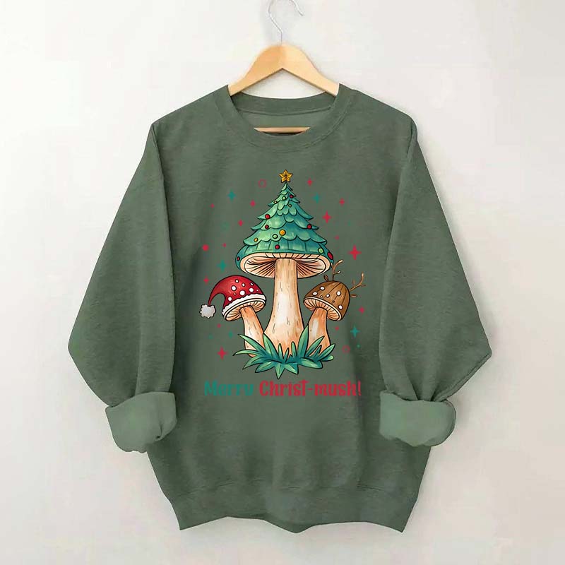 Retro Mushroom Christmas Sweatshirt