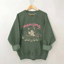 Cute Mahjong Cat Lover Sweatshirt
