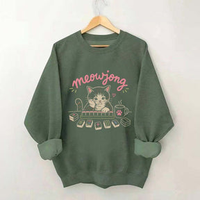 Cute Mahjong Cat Lover Sweatshirt