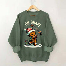 Oh Snap Gingerbreadman Golfer Sweatshirt