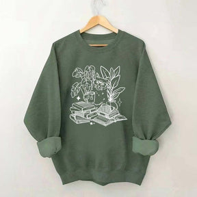 Cat Reading Book Sweatshirt