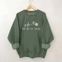 Faith Hop Love Vollyball Sweatshirt