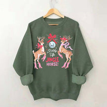 Preppy Cowgirl Christmas Reindeer Sweatshirt
