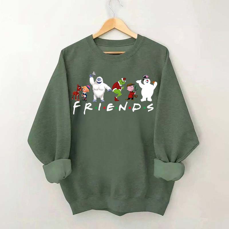 Cute Cartoon Christmas Friends Sweatshirt