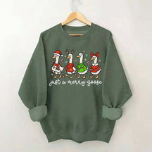 Christmas Just a Merry Goose Sweatshirt