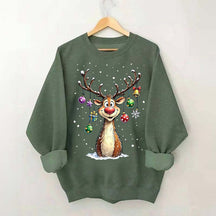 Cute Merry Christmas Vintage Reindeer Sweatshirt