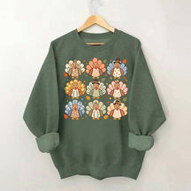 Boho Turkey Thanksgiving Preppy Fall Wild Sweatshirt