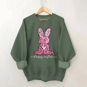 Pink Happy Easter Sweatshirt