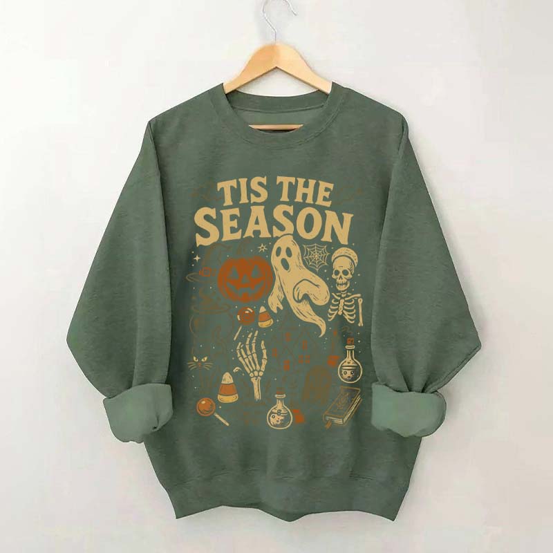Tis' the Season Pumpkin Ghost Cute Sweatshirt