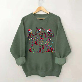 Dancing Skeleton Christmas Lights Sweatshirt