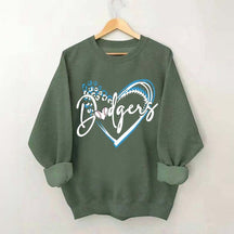 Dodgers Baseball Heart Sweatshirt