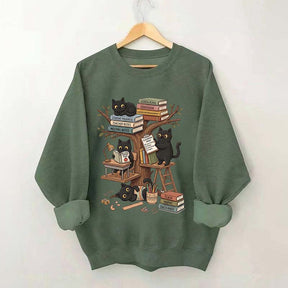 First Day Of School Black Cat Teacher Sweatshirt