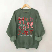 Christmas Coquette Bow Holiday Sweatshirt