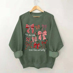 Christmas Coquette Bow Holiday Sweatshirt