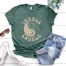 Ying Yang Yoga Just Breathe T-Shirt
