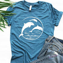 Retro Vintage Dolphin Lover T-Shirt