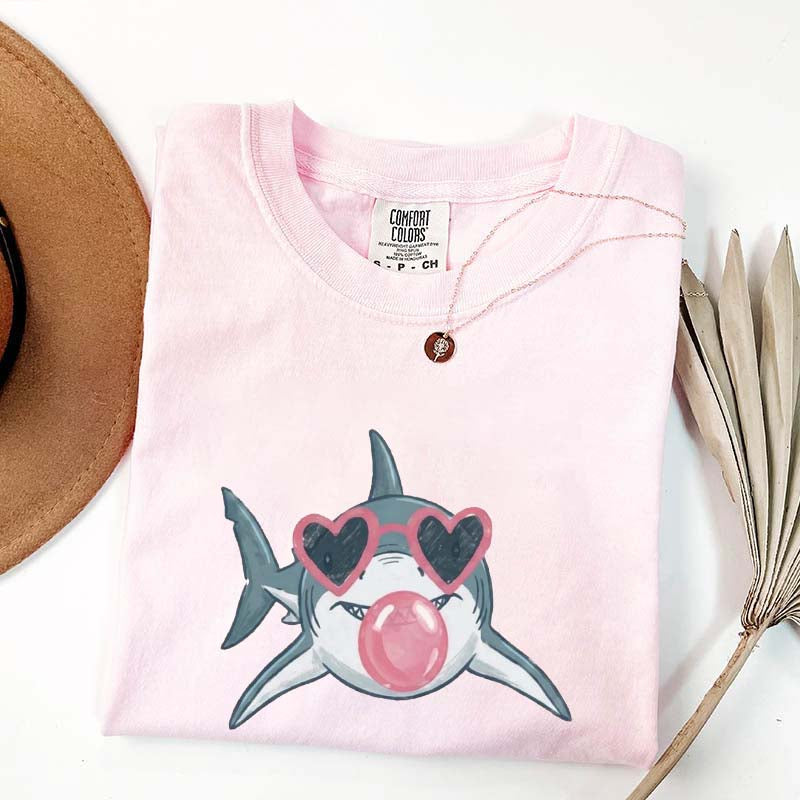 Shark Blowing Bubble Comfort Colors T-Shirt