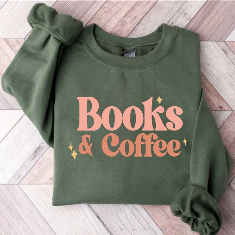 Books And Coffee Bookworms Sweatshirt