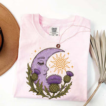 Scottish Thistle Moon Floral T-Shirt