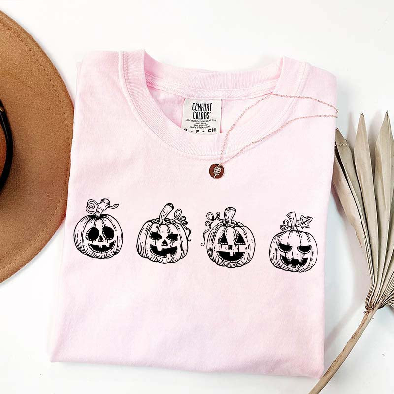 Minimalist Halloween Pumpkin T-Shirt