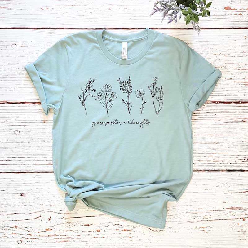 Grow Positive Thoughts Kindness Plant T-Shirt