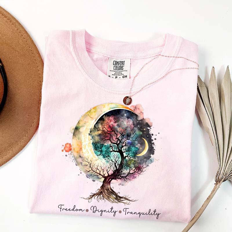 Freedom Dignity Tranquility Tree T-Shirt