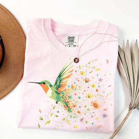 Hummingbird Wildflower Botanical Nature T-Shirt